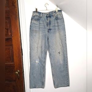 EVERLANE The '90s Way High Jean Organic Cotton Paint Splatter Size 29 Regular